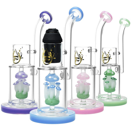 Pulsar Myco Magic Water Pipes for Puffco Proxy in various colors, front view on white background
