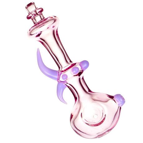 Pulsar Mysticism Ornate Horned Spoon Pipe in Assorted Colors with Deep Bowl