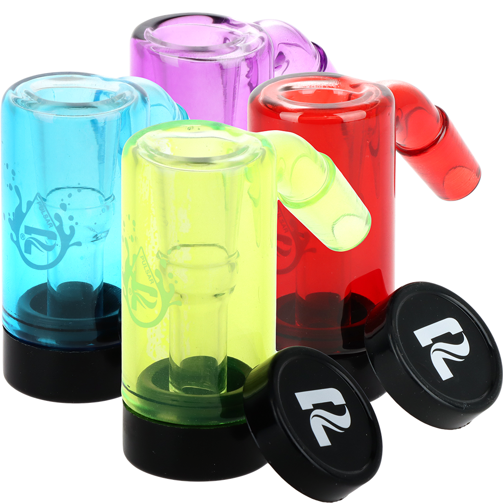 Pulsar Neon Brights Glass Oil Reclaimer | 14mm | Assorted Colors | 4ct Bundle