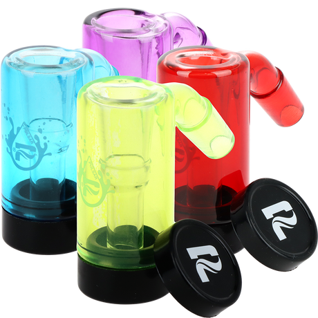 Pulsar Neon Brights Glass Oil Reclaimer | 14mm | Assorted Colors | 4ct Bundle