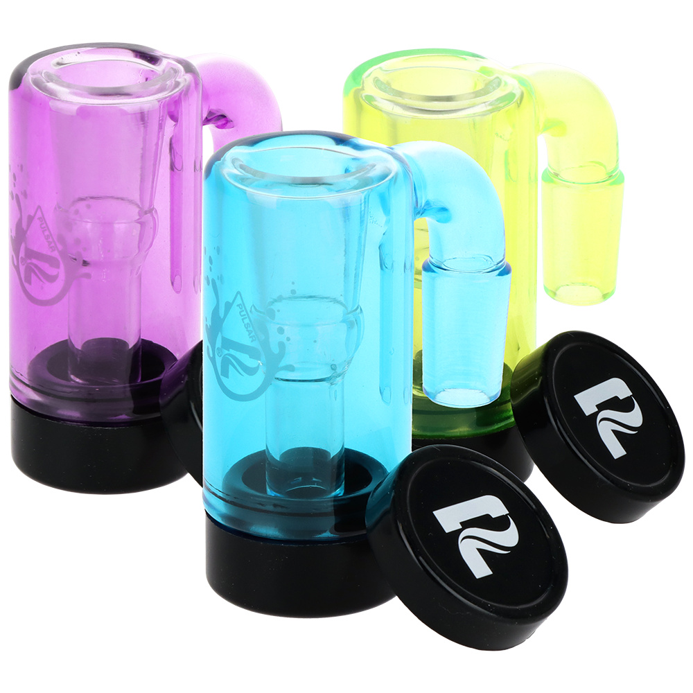 Pulsar Neon Brights Glass Oil Reclaimer | 14mm | Assorted Colors | 4ct Bundle