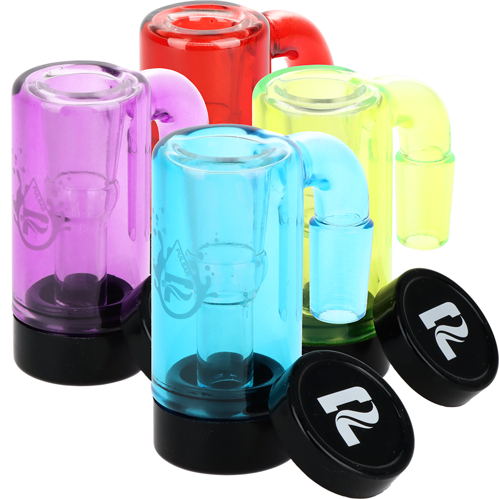 Pulsar Neon Brights Glass Oil Reclaimer | 14mm | Assorted Colors | 4ct Bundle