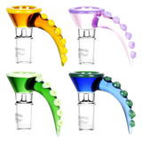 Pulsar Octopus Tentacle Bong Bowls in Assorted Colors, Borosilicate Glass, Side View
