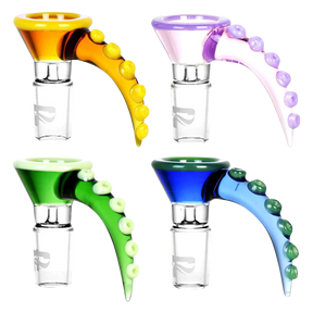 Pulsar Borosilicate Glass Octopus Tentacle Bowls in Assorted Colors for Bongs