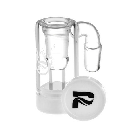 Pulsar Oil Reclaimer 90 Degree Angle, 19mm Male to 14mm Female, Clear Borosilicate Glass, Front View