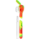 Pulsar Quartz Dab Straw Kit in Assorted Colors, Portable Design, 2" Length, with Silicone Sleeve