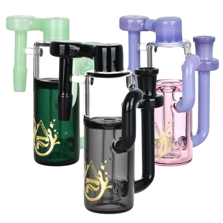 Assorted Pulsar Pipeline Recycler Ash Catchers with 90 Degree Joint, Disc Percolator, and Borosilicate Glass