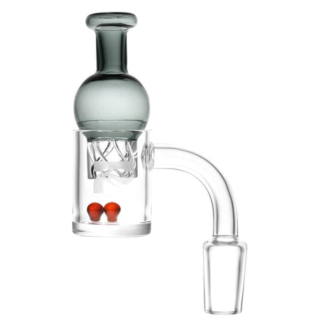 Pulsar Quartz Banger with innovative Helix Carb Cap for concentrates, 90 degree joint view