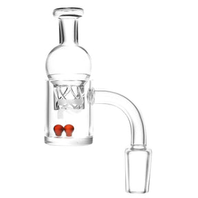 Pulsar Quartz Banger with Helix Carb Cap, 90 Degree Joint, Clear View