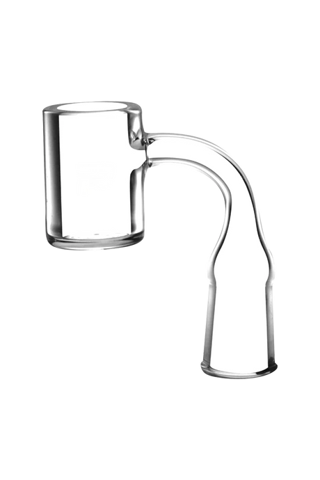 Pulsar Quartz 4mm Thick Deep Bucket Banger for Dab Rigs, 90° Side View on White Background