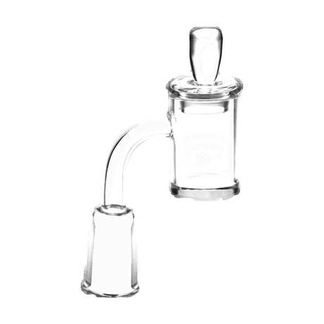 Pulsar Quartz Fat Bottom Banger for Dab Rigs, 90 Degree Joint, Isolated Side View