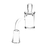 Pulsar Quartz Fat Bottom Banger for Dab Rigs, 90 Degree Joint, Isolated Side View