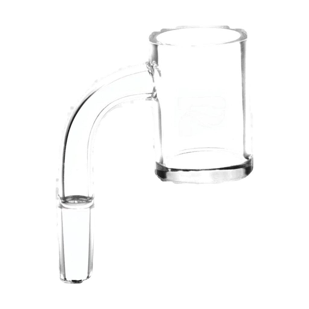 Pulsar Quartz Fat Bottom Banger for Dab Rigs, 90 Degree Joint Angle, Isolated Side View