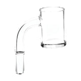 Pulsar Quartz Fat Bottom Banger for Dab Rigs, 90 Degree Joint Angle, Isolated Side View