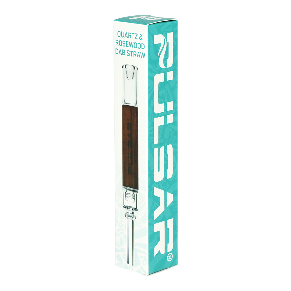 Pulsar Quartz & Rosewood Deco Dab Straw | Integrated Tip | 5.75"