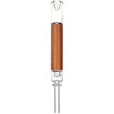 Pulsar Quartz & Rosewood Deco Dab Straw | Integrated Tip | 5.75"