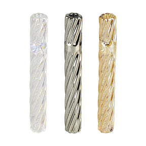 Pulsar Rainbow Twist Glass One Hitters, 4" Borosilicate, Color Changing, Front View