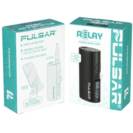 Pulsar Relay 510 vape battery in purple with 5000mAh capacity for threaded oil cartridges, sold without carts