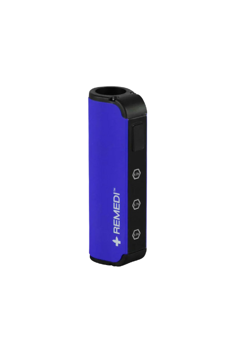 Pulsar ReMEDI M2 blue vaporizer battery, 450mAh, variable voltage, side view on white background