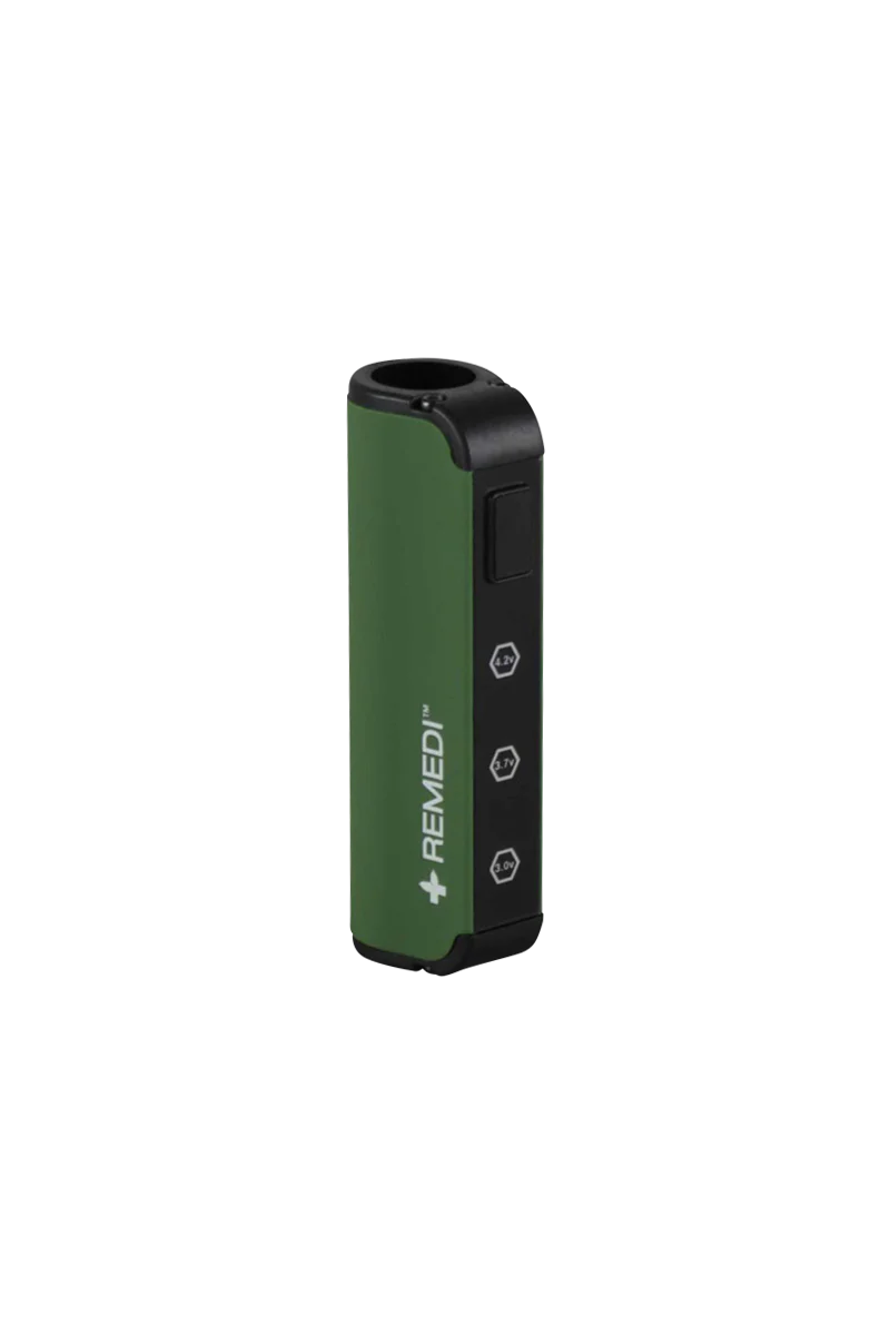 Pulsar ReMEDI M2 green variable voltage battery for vaporizers, 450mAh, side view