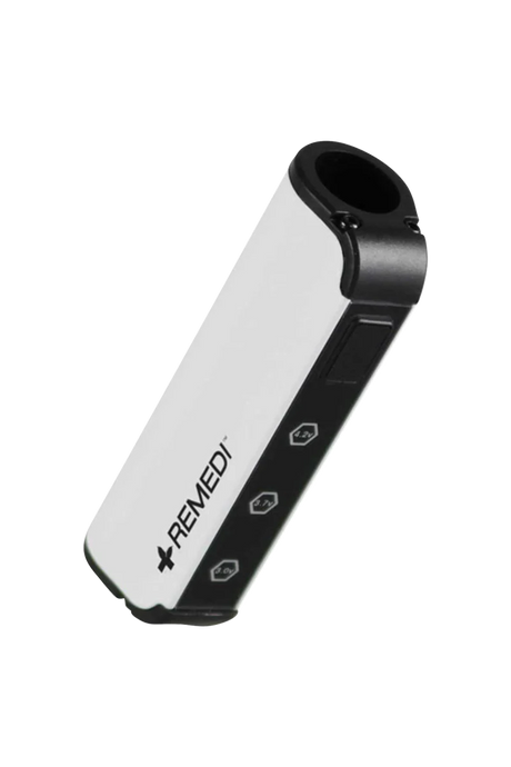 Pulsar ReMEDI M2 450mAh variable voltage battery for vaporizers, angled view on white background
