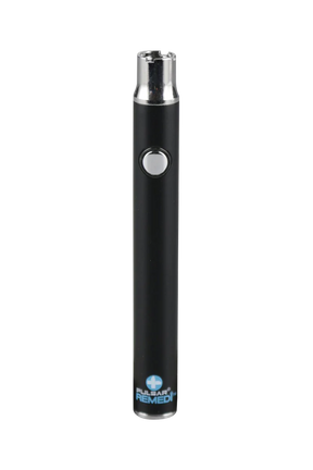 Pulsar ReMEDi black variable voltage battery with preheat for vaporizers, front view