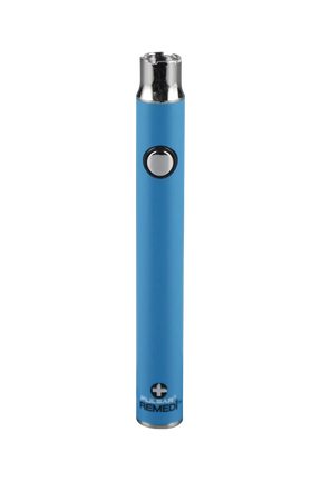Pulsar ReMEDi Variable Voltage Battery in Blue, front view, compact design for vaporizer preheat