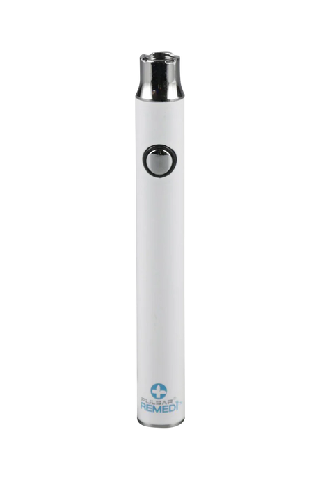 Pulsar ReMEDi Variable Voltage Battery in Silver for Vaporizers, Front View on White Background