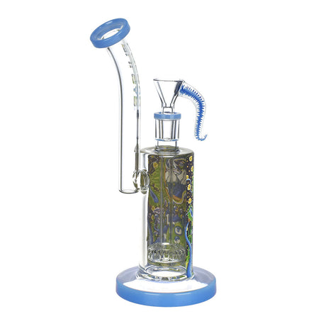 Pulsar 10.5" Rig-Style Water Pipe with Disc Percolator and Artistic Design, Front View