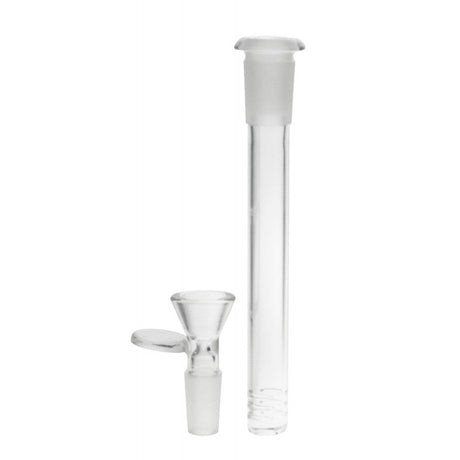 Pulsar Borosilicate Glass Downstem & Herb Slide, 14mm Joint, Front View on White