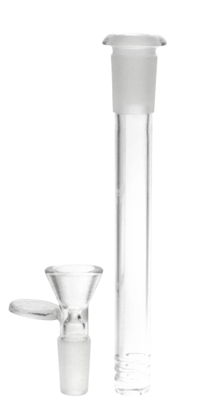 Pulsar Borosilicate Glass Downstem & Herb Slide for Bongs, 14mm Joint, 5" Size, Front View