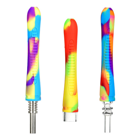 Pulsar RIP Series Ringer 3-in-1 Silicone Dugouts in various angles, vibrant colors, for dry herbs
