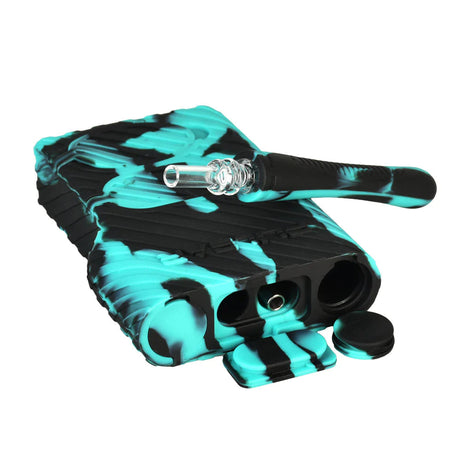 Pulsar RIP Series Ringer 3-in-1 Silicone Dugout Kit with Quartz Chillum, angled view