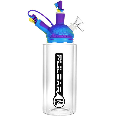 Pulsar RIP Series Silicone Gravity Water Pipe, 11", 14mm Female, Candy Mix Variant, Front View