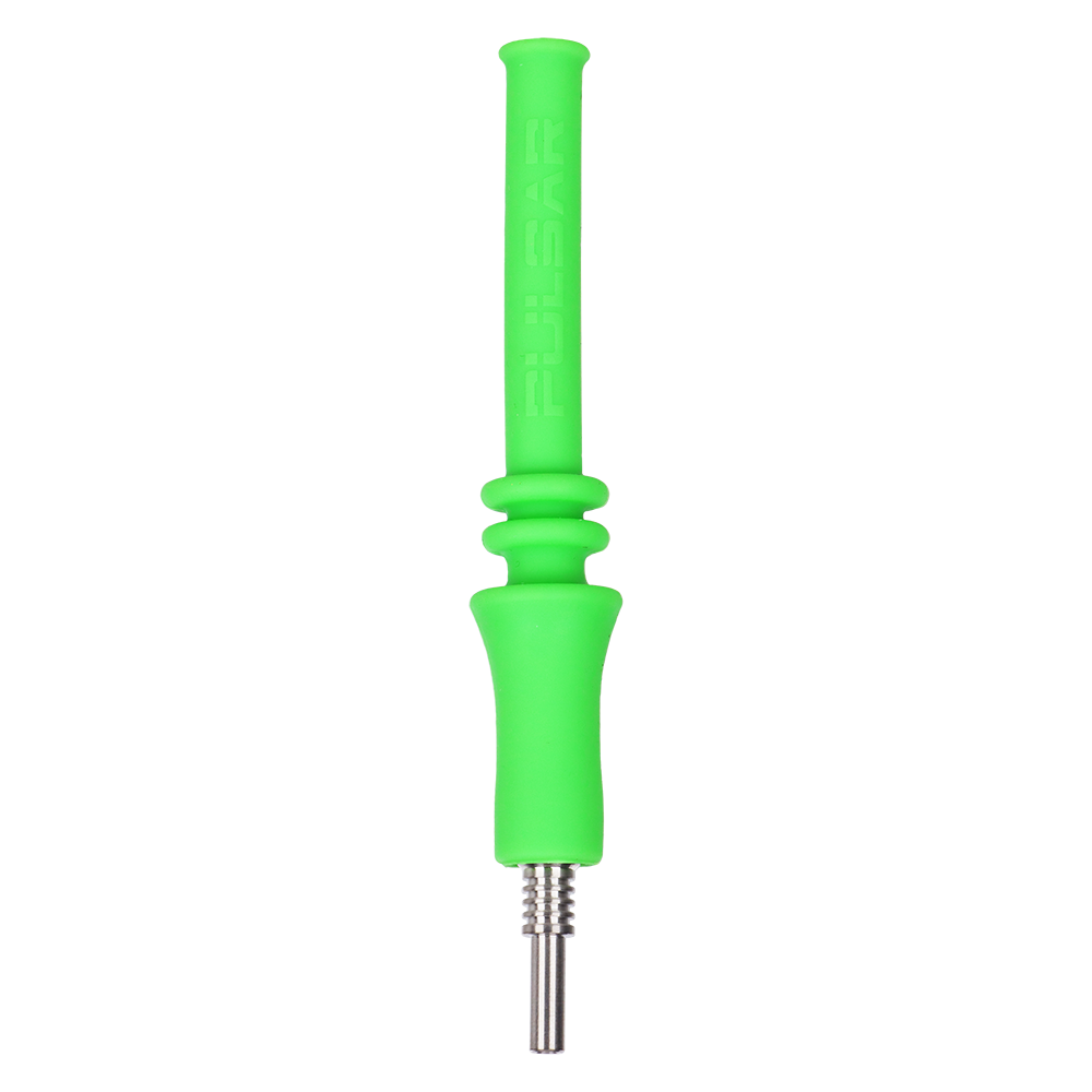 Blue 6.25 inch Pulsar RIP dab straw in BPA-free silicone, an unbreakable carry tool for concentrates