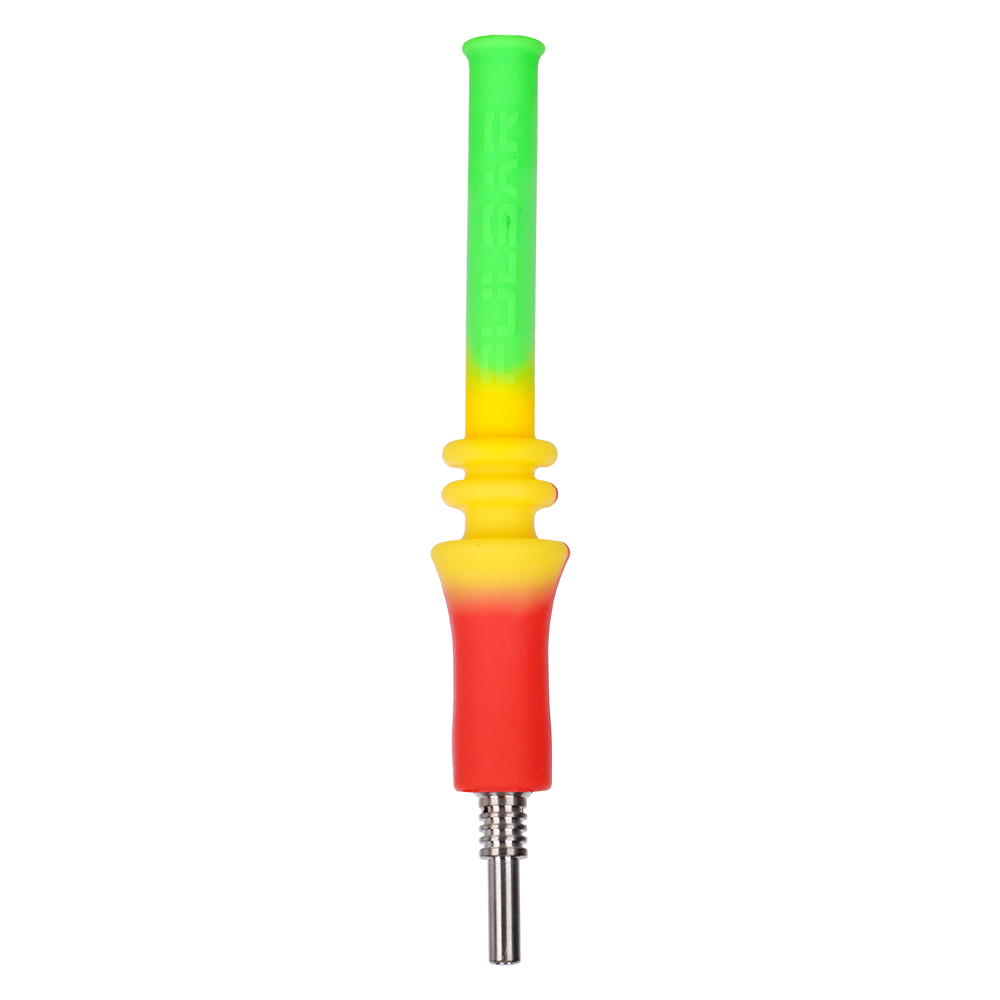 Pulsar RIP Blue 6.25 inch silicone dab straw with a grade 2 titanium dab tip for concentrates (photo 9)