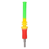 Pulsar RIP Blue 6.25 inch silicone dab straw with a grade 2 titanium dab tip for concentrates (photo 9)