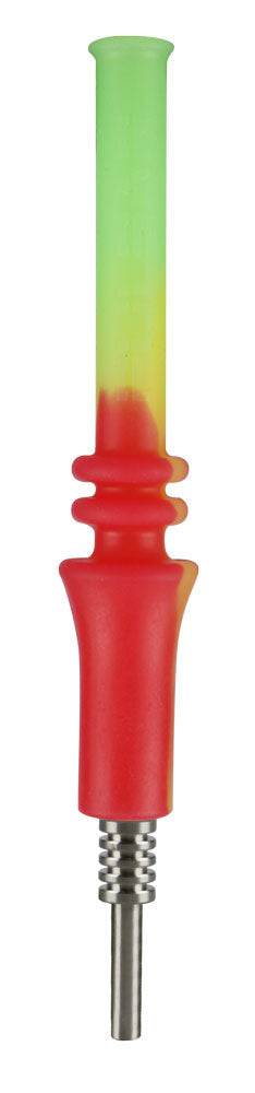 Pulsar RIP Silicone Vapor Straw in Rasta colors with Titanium Tip and Glow Feature