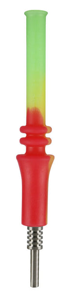 Pulsar RIP Silicone Vapor Straw in Rasta colors with Titanium Tip and Glow Feature
