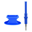 Pulsar RIP Silicone Vapor Straw with Stand in Blue, 6.25" with Titanium Tip, Side View