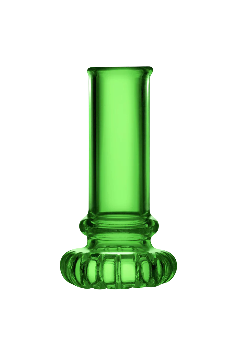 Pulsar RoK Disc Perc Replacement Downstem in green borosilicate glass, front view on white background