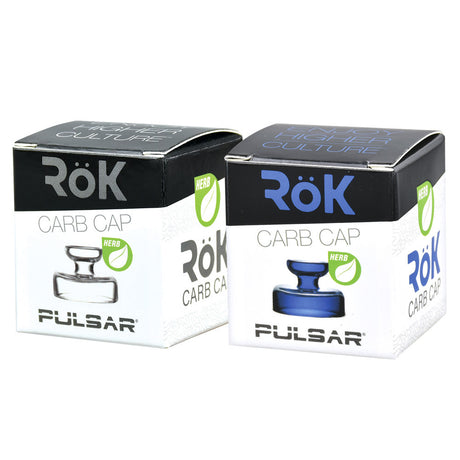 Pulsar RöK Herb Carb Cap in 32mm size, available in various colors, displayed in front view with packaging