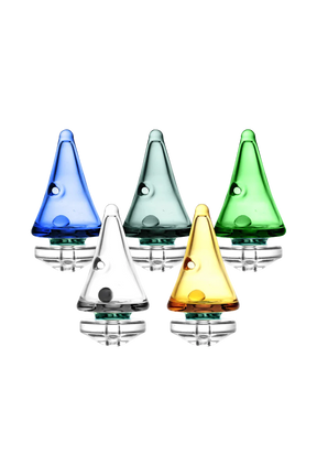 Pulsar RoK Spinning Ball Carb Caps in assorted colors for dab rigs, front view on white background