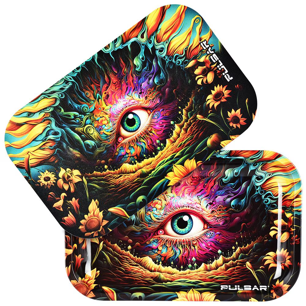 Pulsar Metal Rolling Tray & Lid | Sunflower Of The Mind | 11"x7"