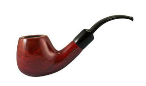 Pulsar Rosewood Tobacco Pipe - 5" Compact Hand Pipe, Side View on White Background