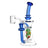 Pulsar Sea Habitat Recycler Dab Rig in Blue, 8.5" tall with intricate glasswork, front view