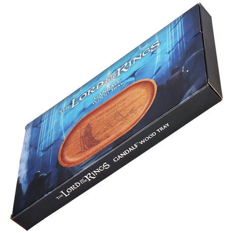 Polished mahogany wood rolling tray from Pulsar measuring 9.25 inches by 5.7 inches with rounded edges