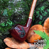 Pulsar Shire Pipes SMAUG™ Wooden Smoking Pipe with carved design, nature backdrop