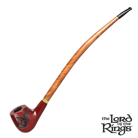 Pulsar Shire Pipes SMAUG™ Wooden Smoking Pipe with Long Stem - Front View
