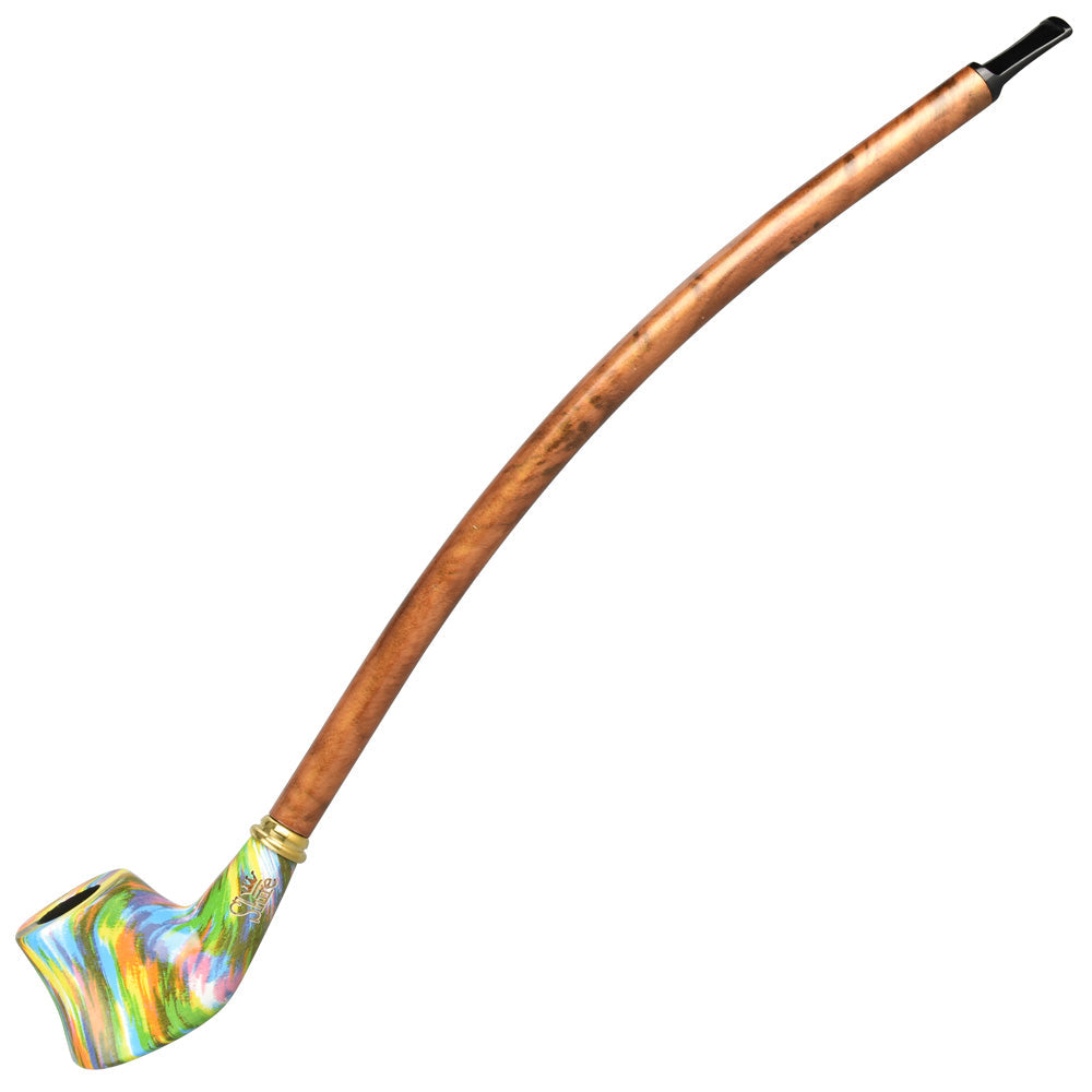 Pulsar Shire Pipes The Komezuka, 15" Churchwarden Pipe with Rainbow Wood Bowl, Side View
